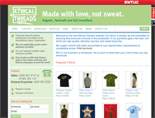Tablet Screenshot of ethicalthreads.co.uk